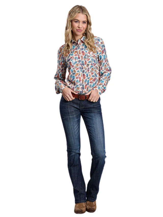 Chemise Western Feathers