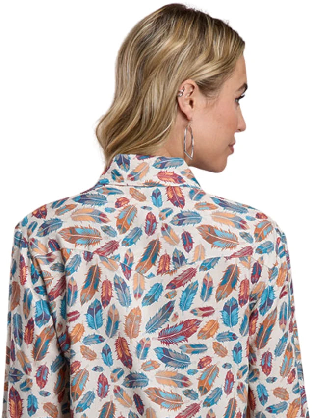 Chemise Western Feathers