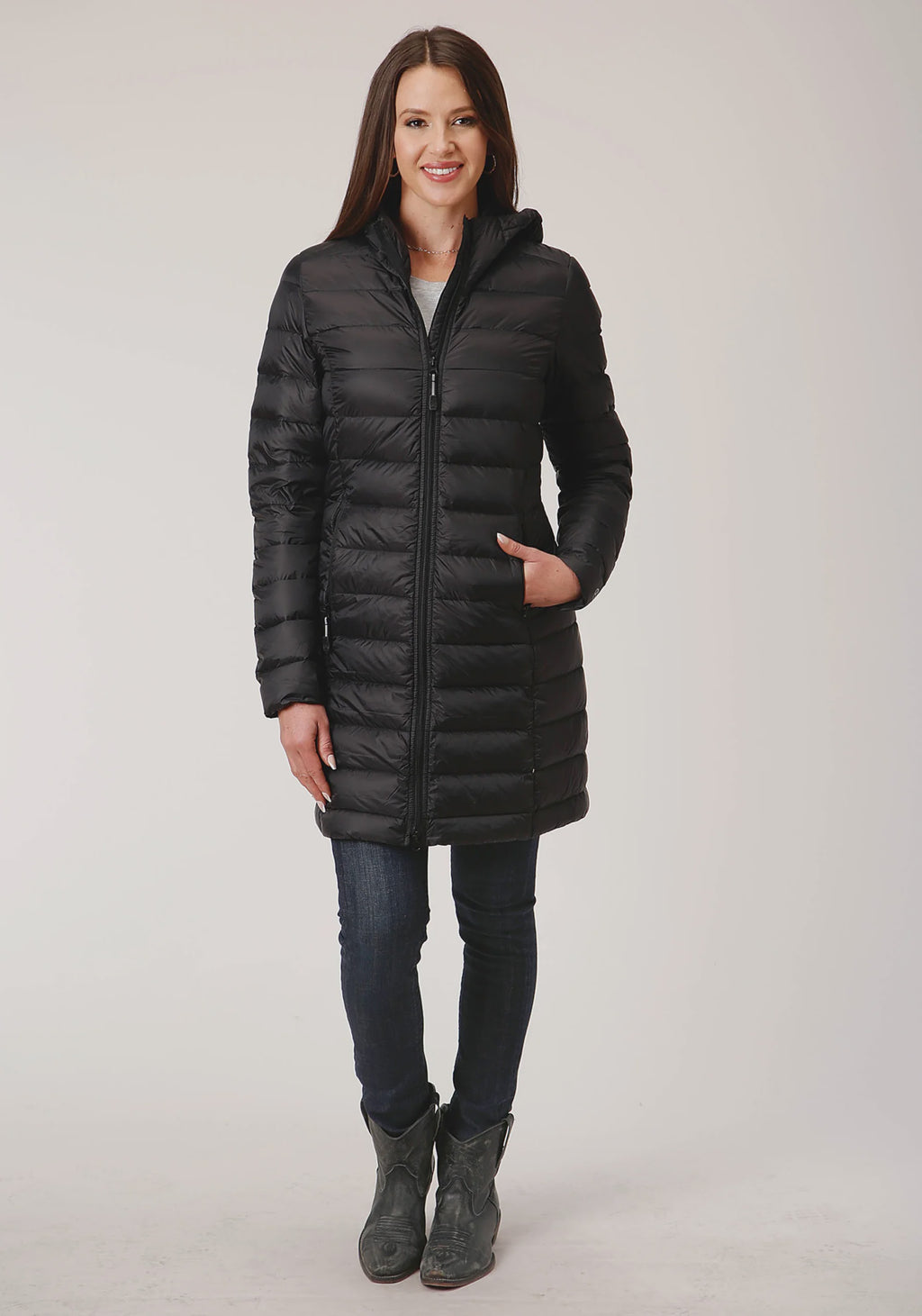 Roper Womens Crushable Down Filled Long Coat