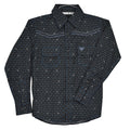 Black Pasiely Print Snap