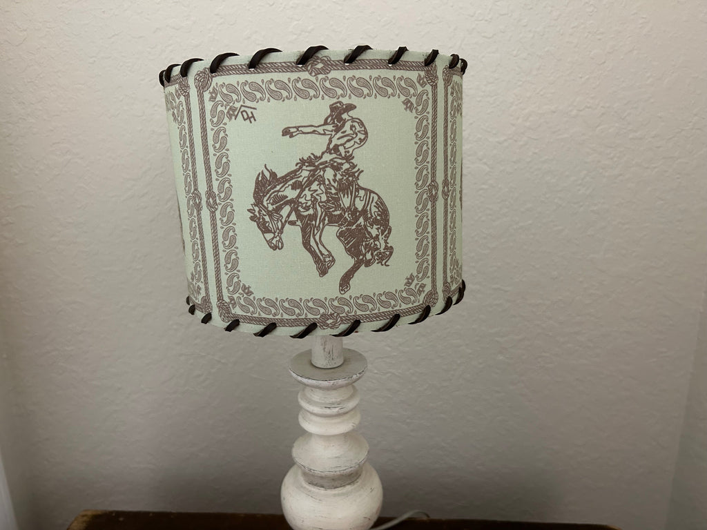 Bandana Bronc Sage and Brown Lampshade