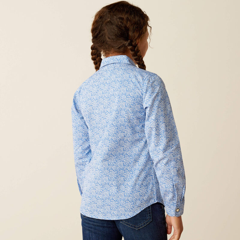 10054600 BLU WHT FLOWER BUTTON