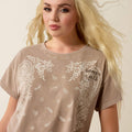 PAISLEY BOXY CROP GRY