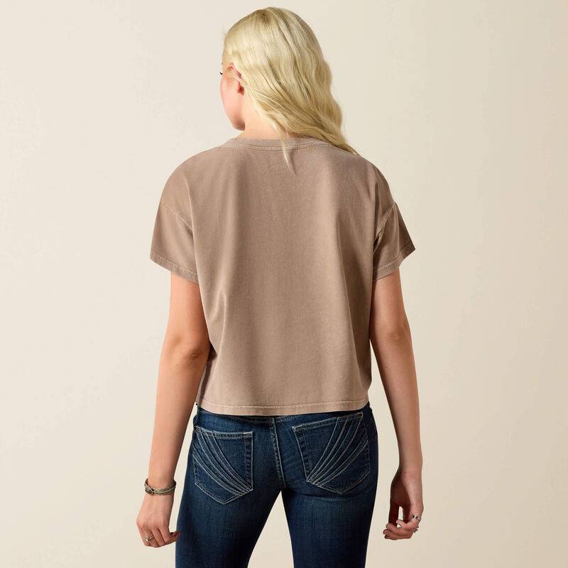 PAISLEY BOXY CROP GRY