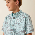 CASUAL WESTERN PRINT BLUGLW