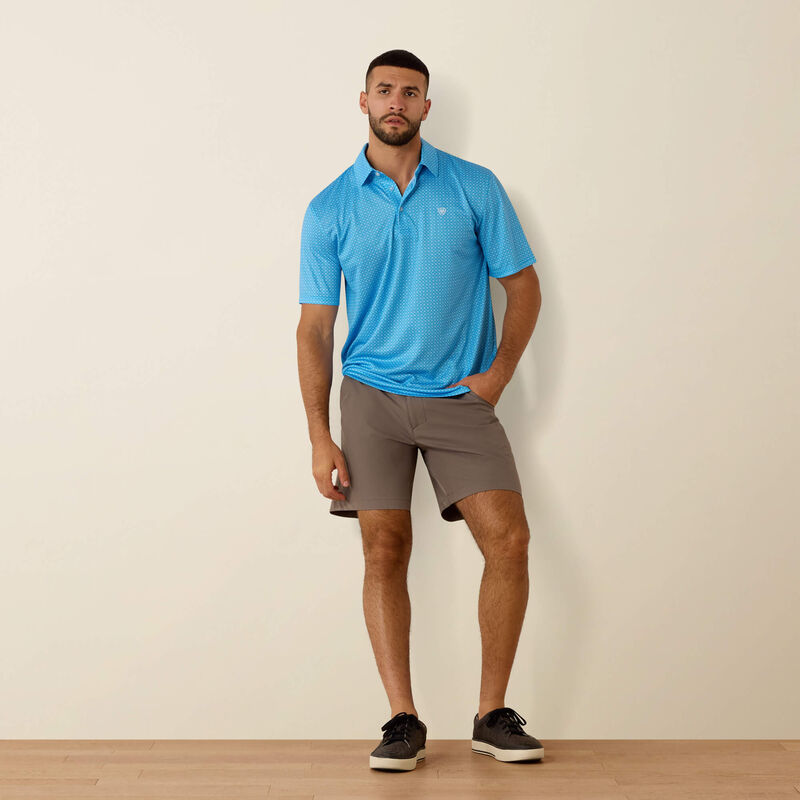 Blue All Over Print Polo