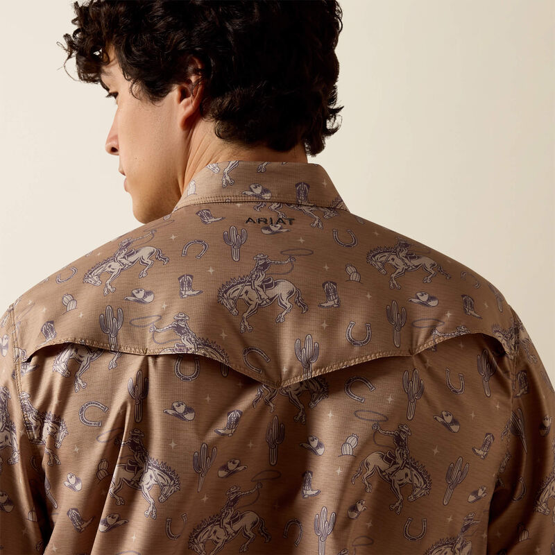 Printed VentTEK Western Fitted Snap Shirt