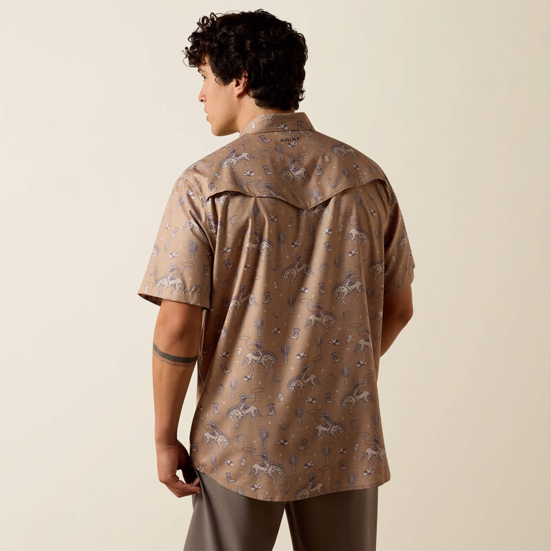 Printed VentTEK Western Fitted Snap Shirt