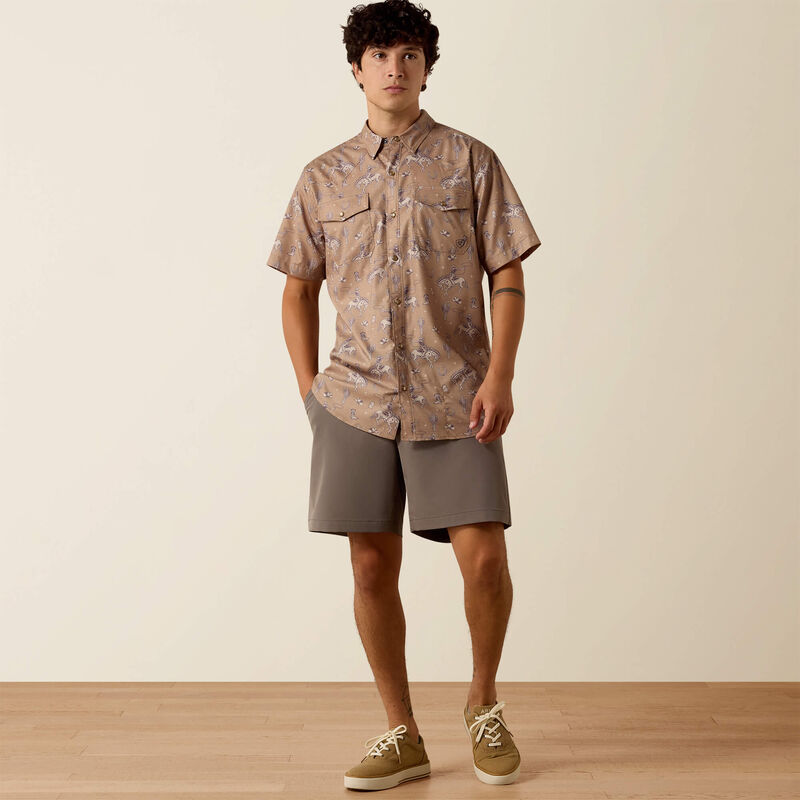 Printed VentTEK Western Fitted Snap Shirt