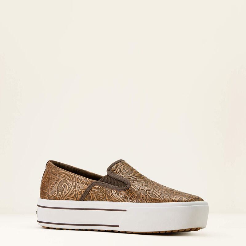 Skylar Brown Floral Emboss