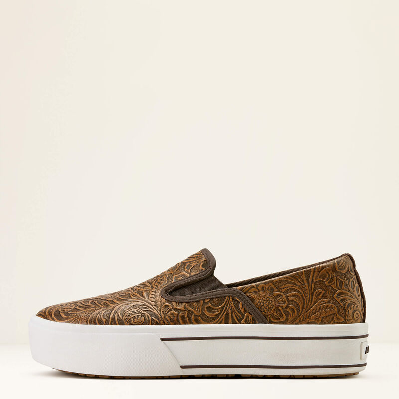 Skylar Brown Floral Emboss