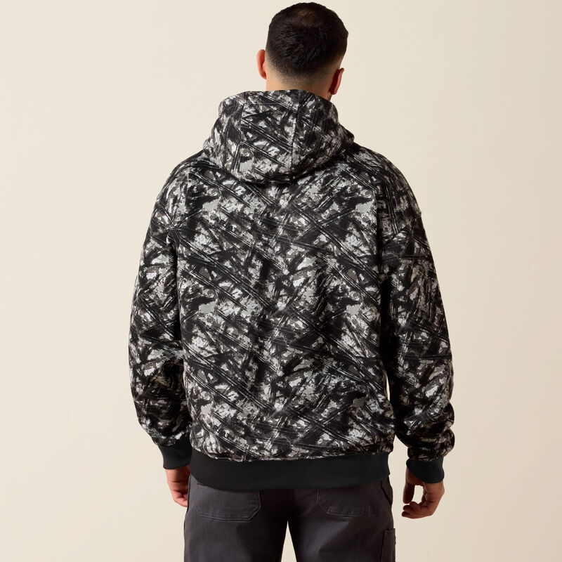 Rebar Workman Graphic Hoodie BLK WHIT