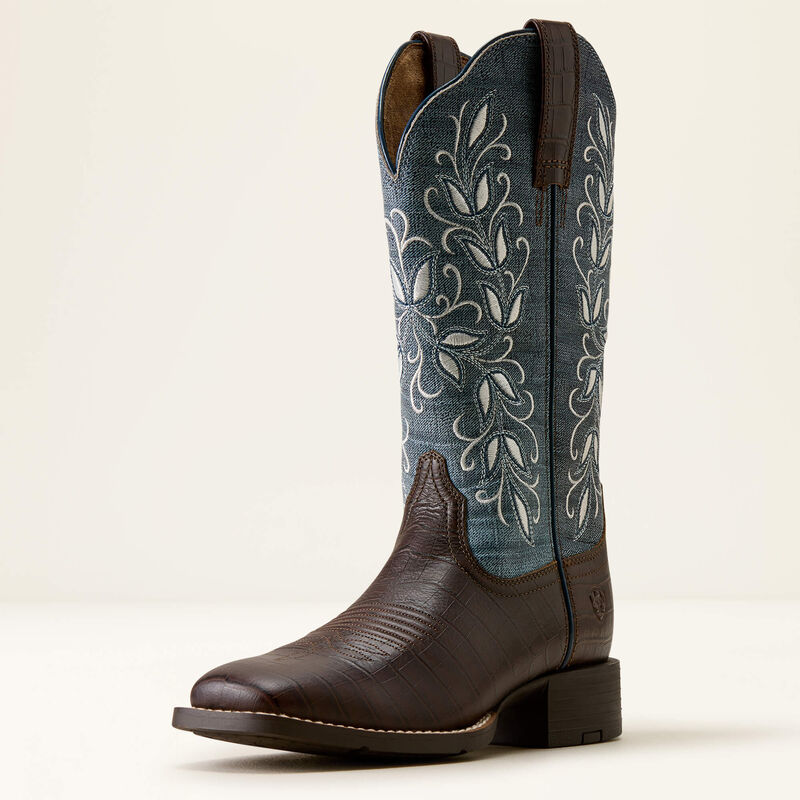 Round Up Holly Wide Square Toe Western Boot