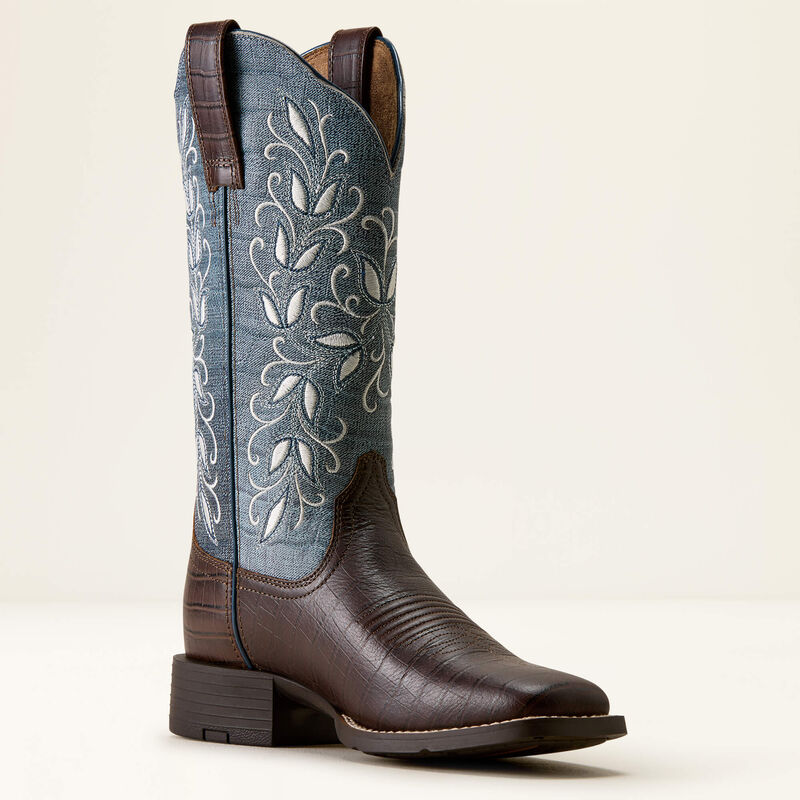 Round Up Holly Wide Square Toe Western Boot