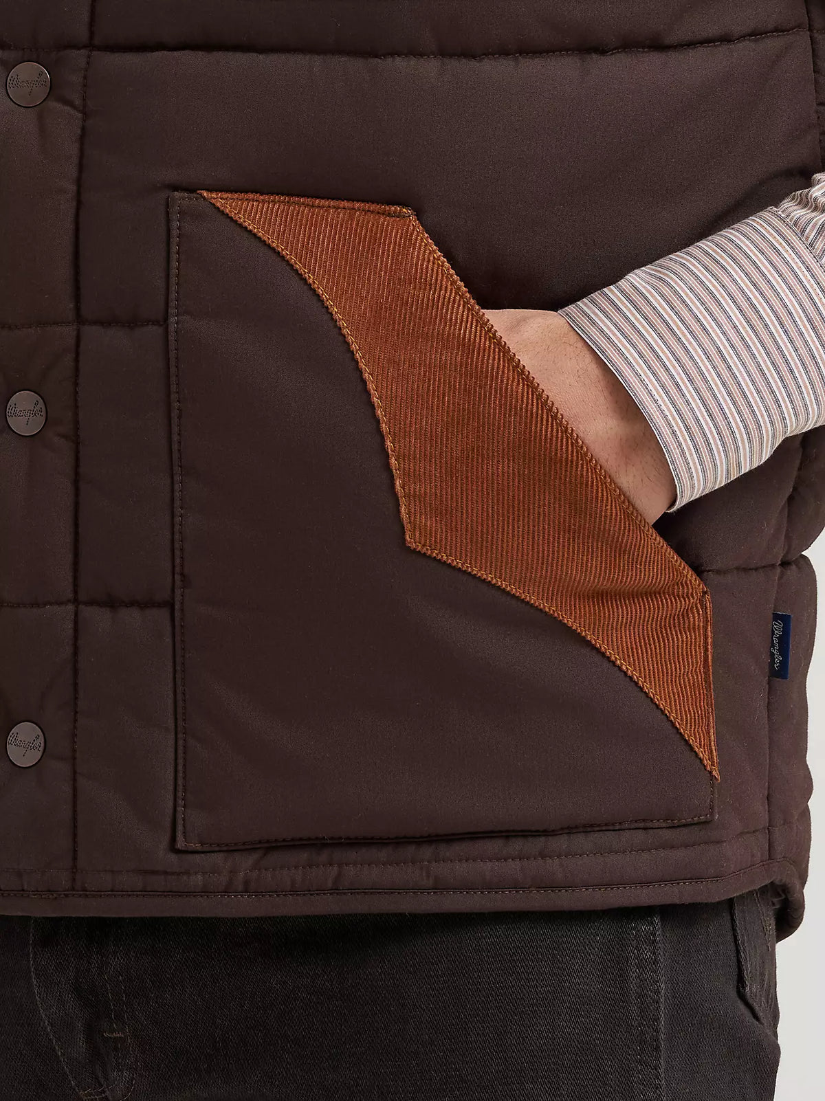 New Color Men's Corduroy Yoke Puffer Vest