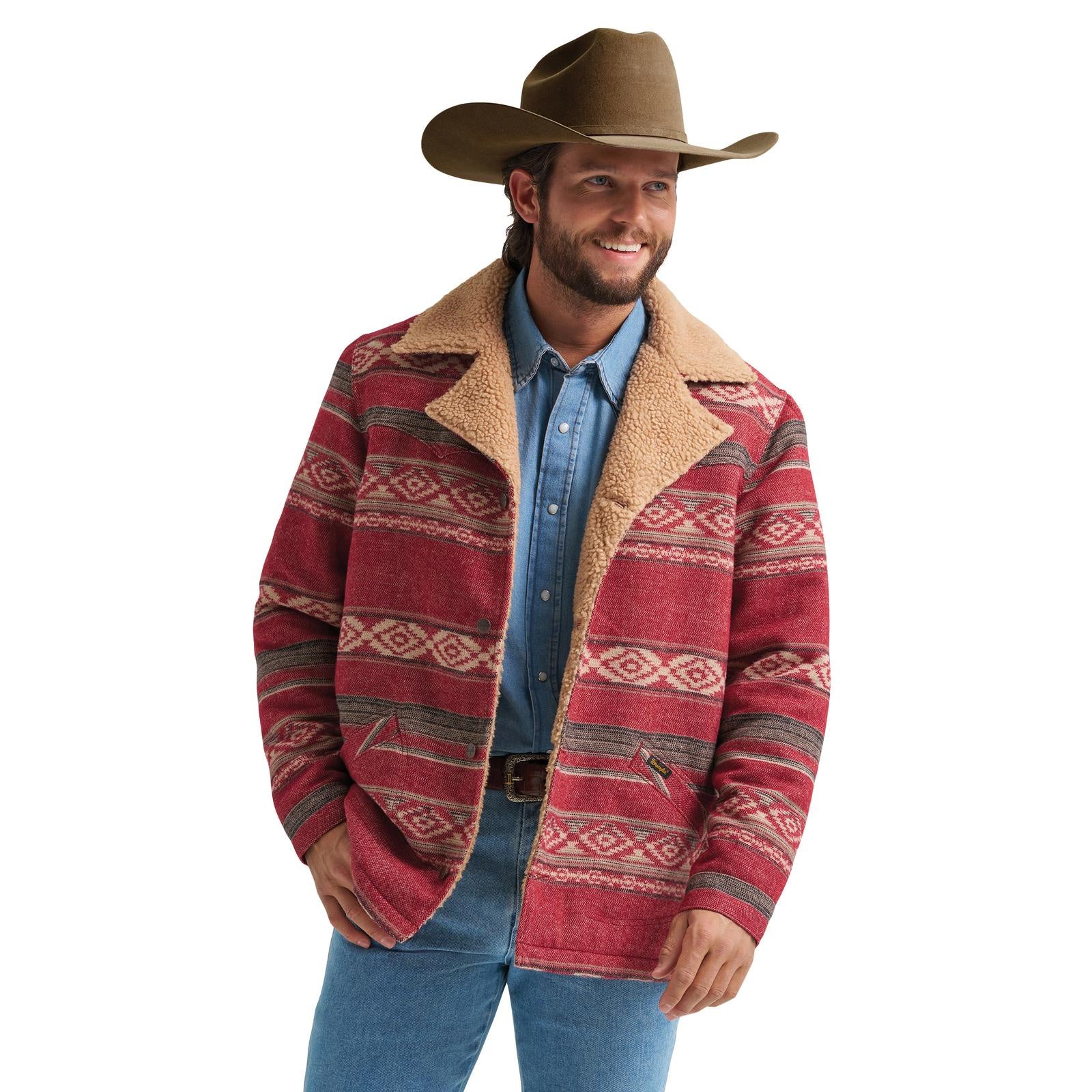 Wrangler® Wrange Jacket Sherpa Lined Biking Red