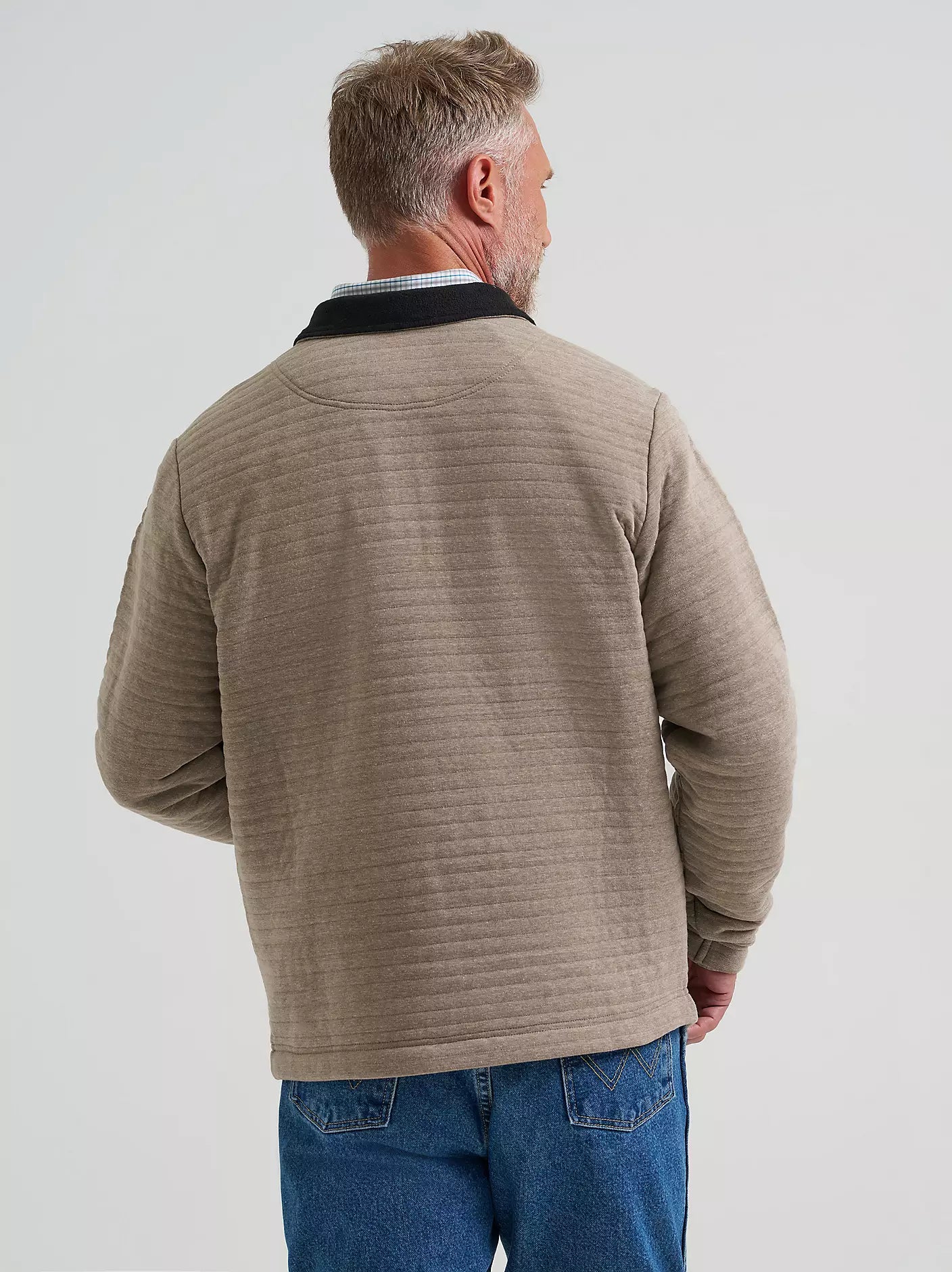 Wrangler® George Strait Knit 1/4 Zip Pullover -Toast