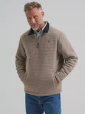 Wrangler® George Strait Knit 1/4 Zip Pullover -Toast
