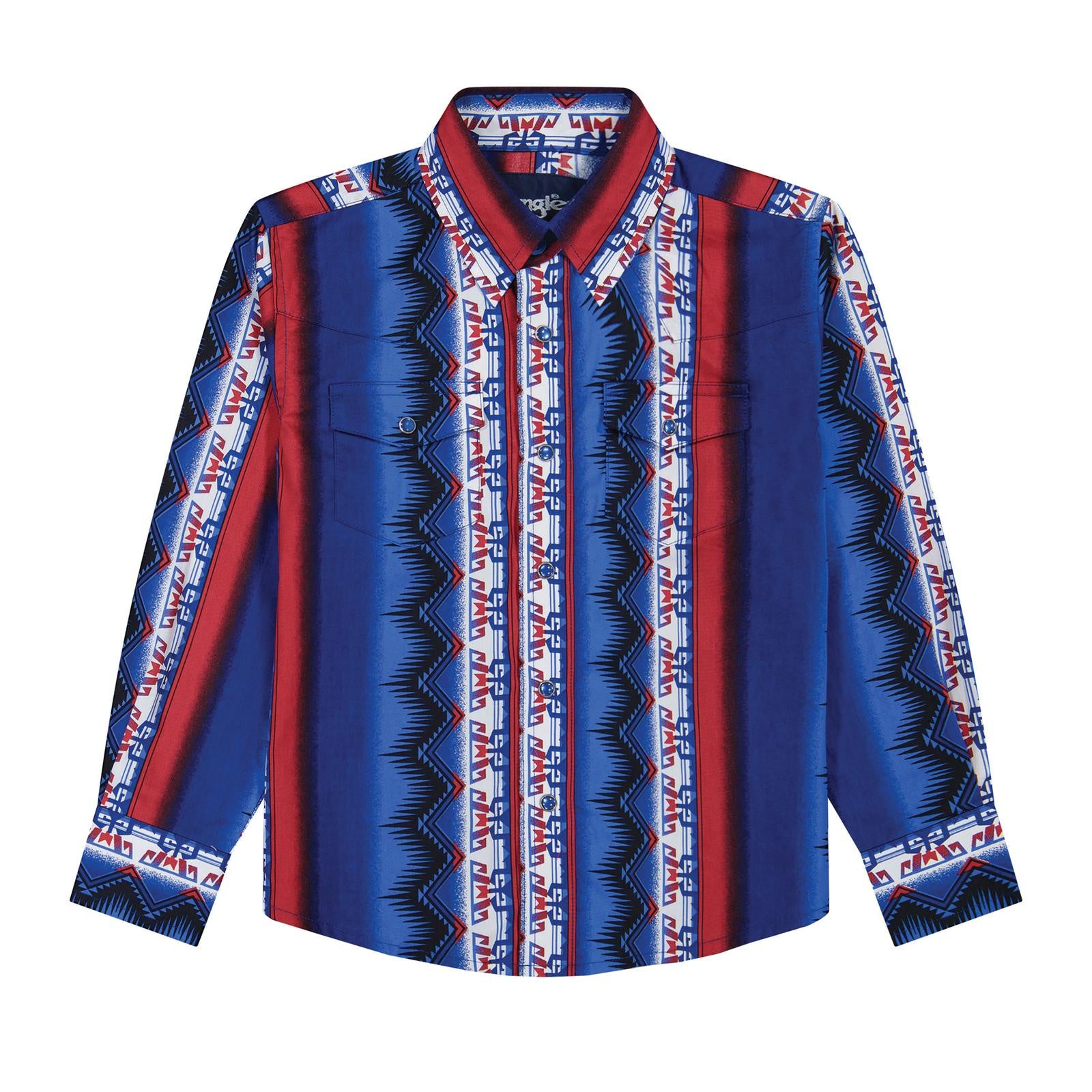Checotah®  Western Long Sleeve Shirt - Classic  Blue