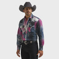 Men's Vintage Inspired Classic Fit Pink Snap
