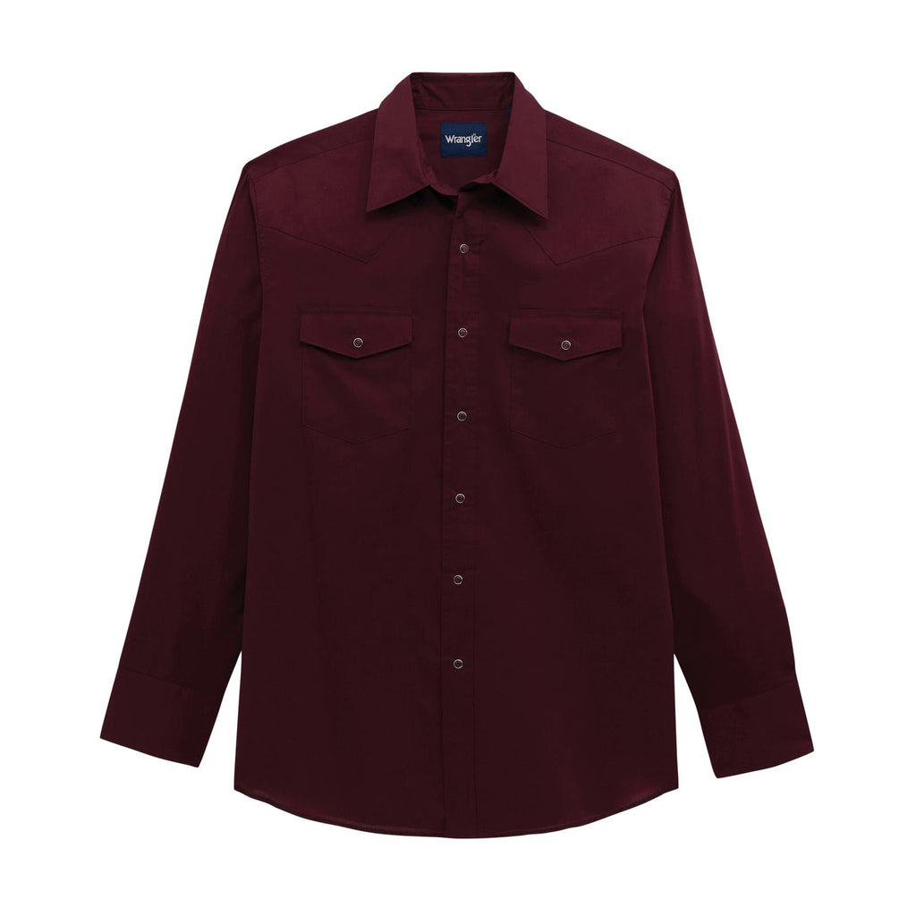 Western® Dress Burgandy Western Solid Shirt