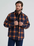 Men's Wrangler Quilt Lined Flannel Shirt Jacket