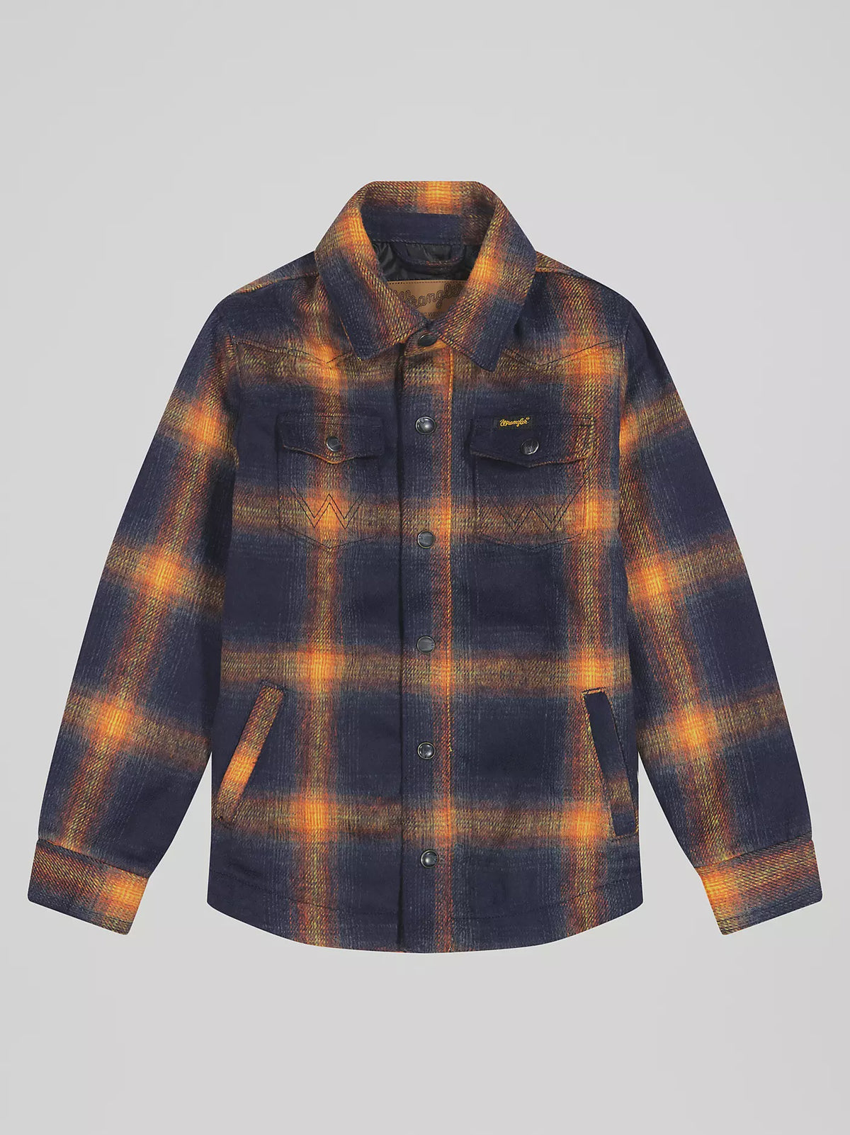 Boy's Wrangler Quilt Lined Flannel Shirt Jacket