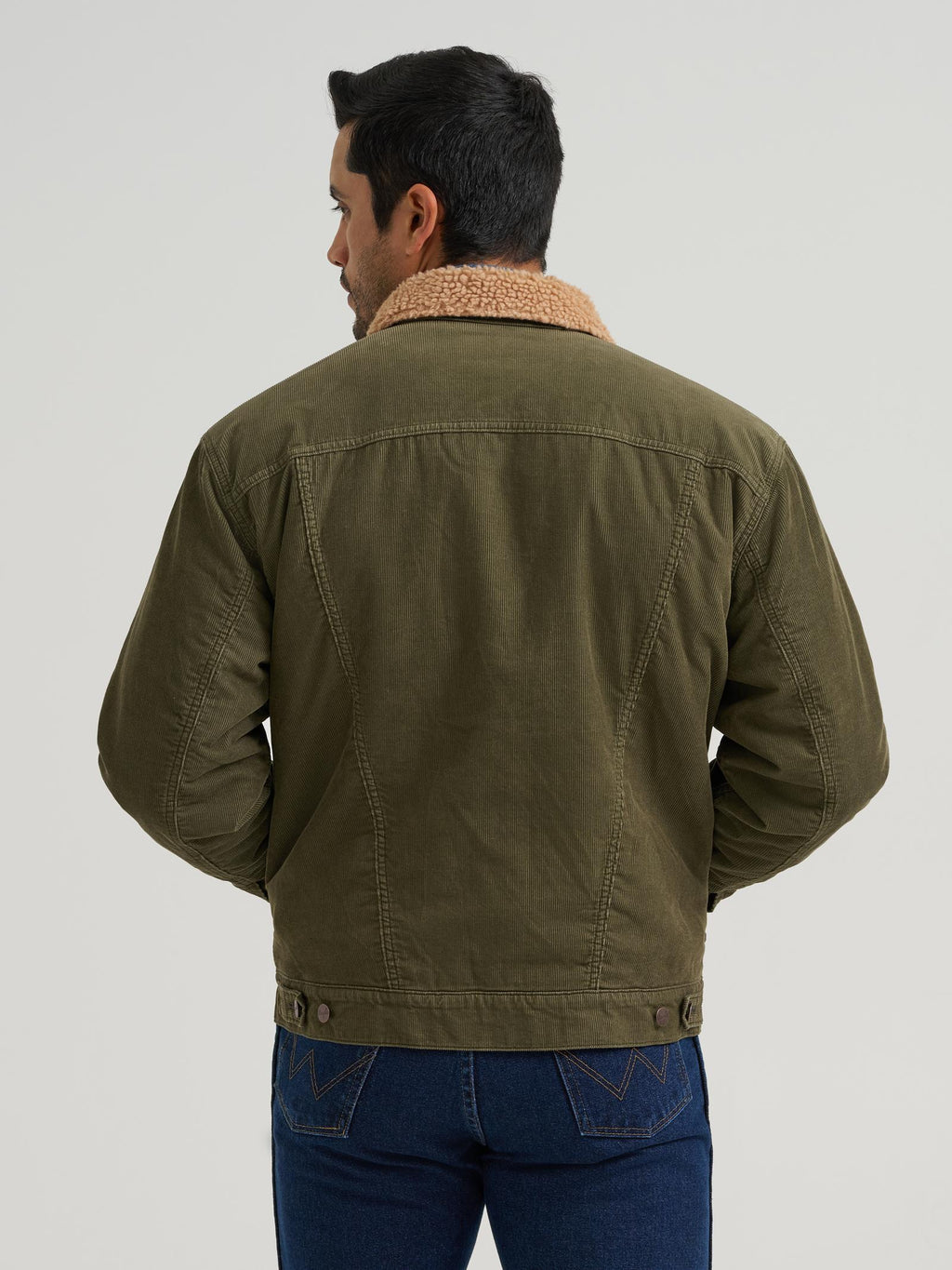 Wrangler® Corduroy Jacket - Sherpa Lined - Olive