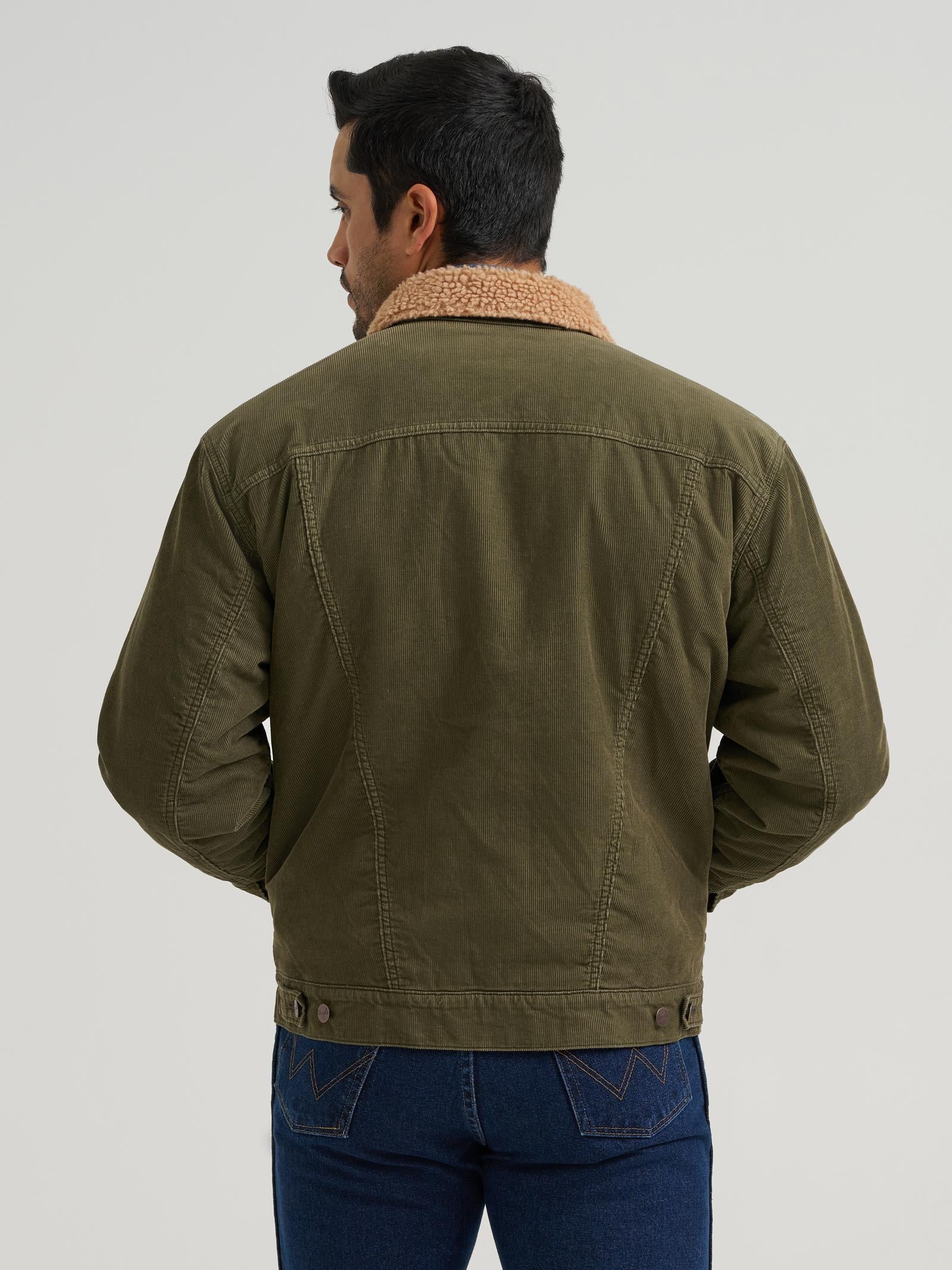 Wrangler® Corduroy Jacket - Sherpa Lined - Olive