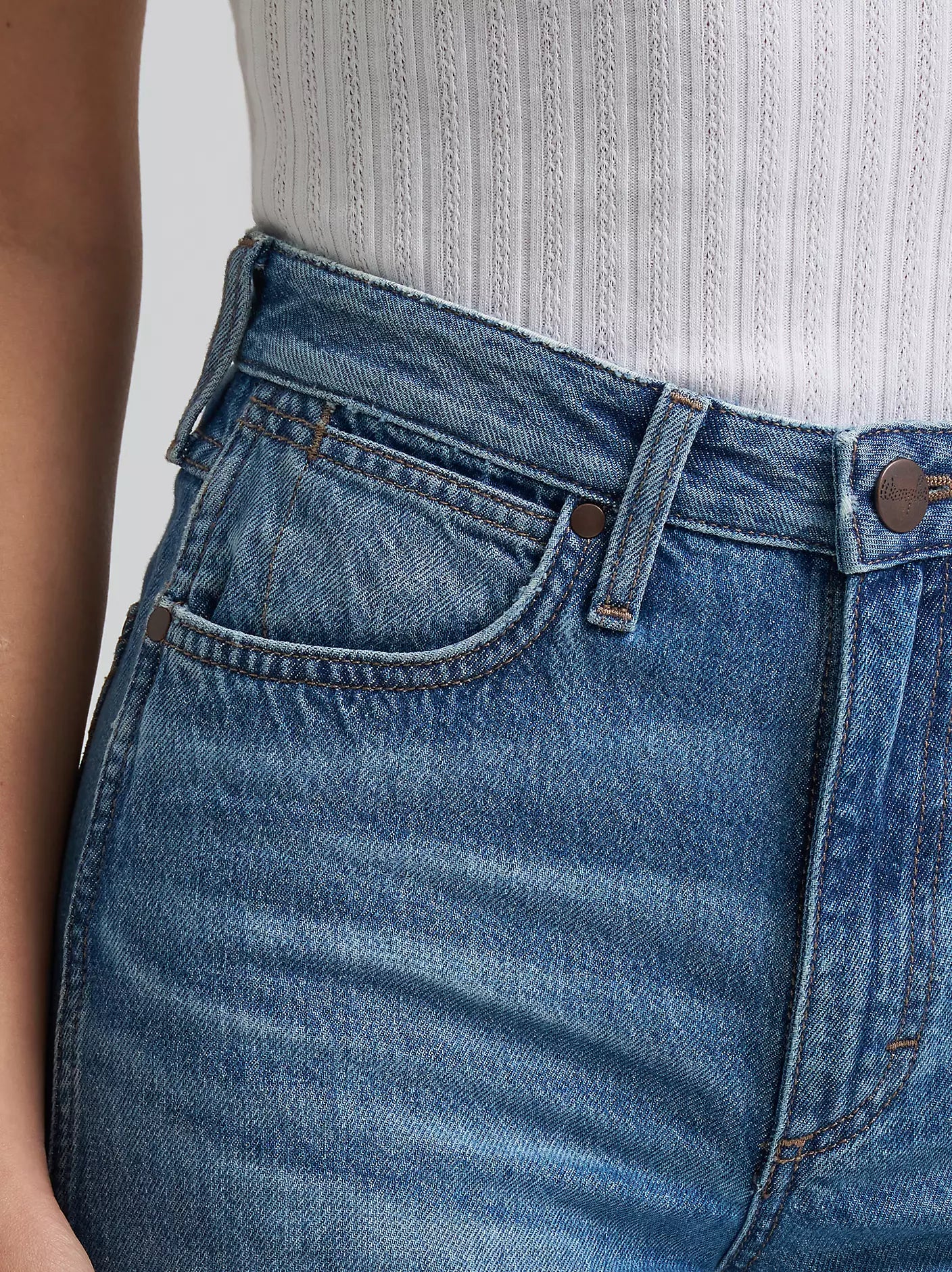 Wrangler Bailey High Rise Wide Leg Cuffed Jean