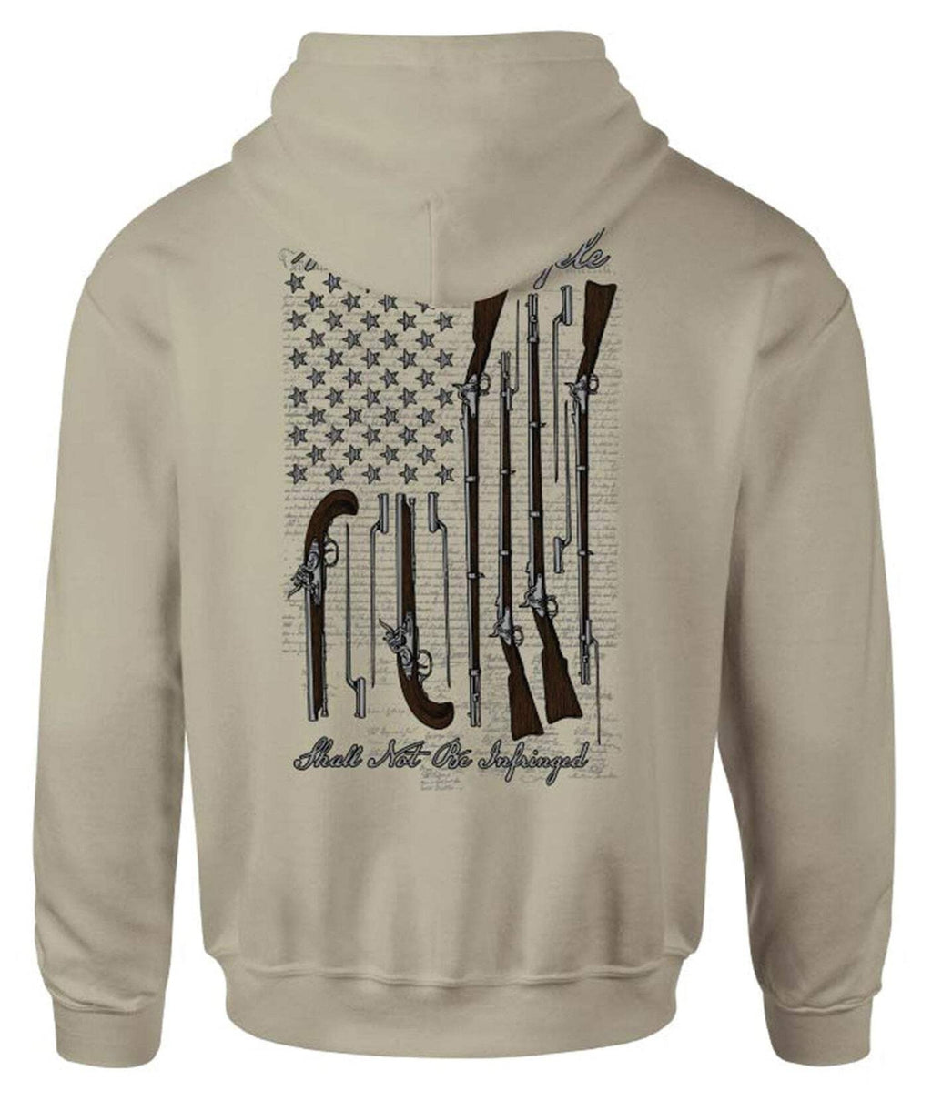 Howitzer Style Men's Hoodie Musket Flag Military Grunt MFG