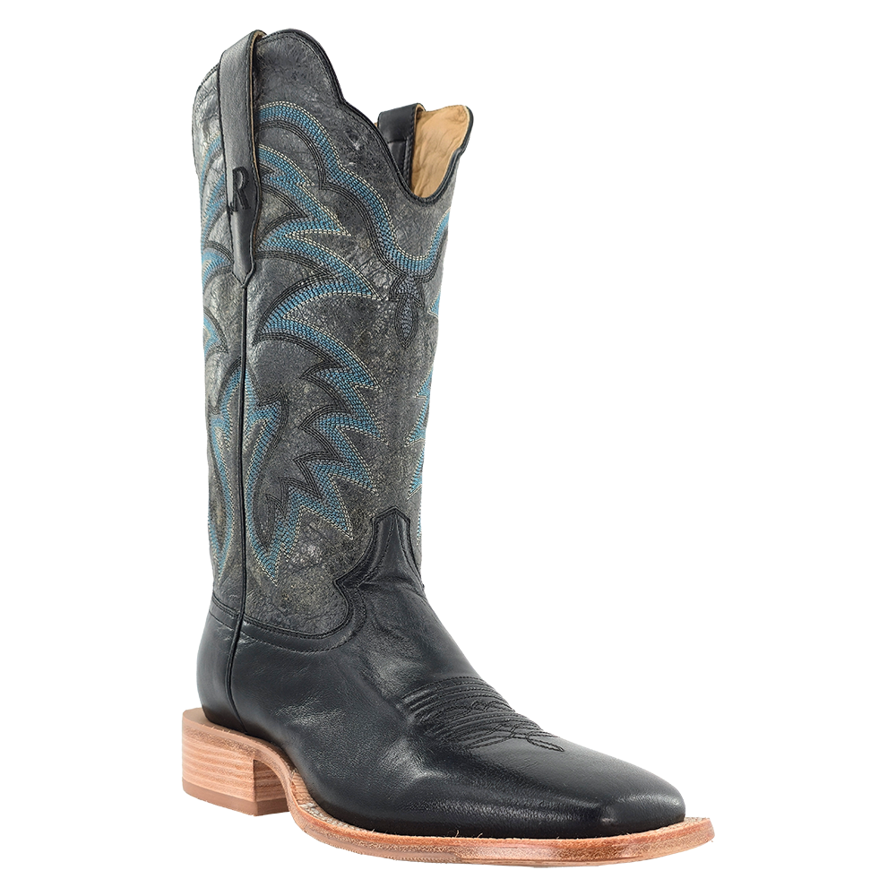 Men’s Black Goat  Wide Square 11″