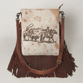 Cowhide Large Crossbody with Rider and Calf