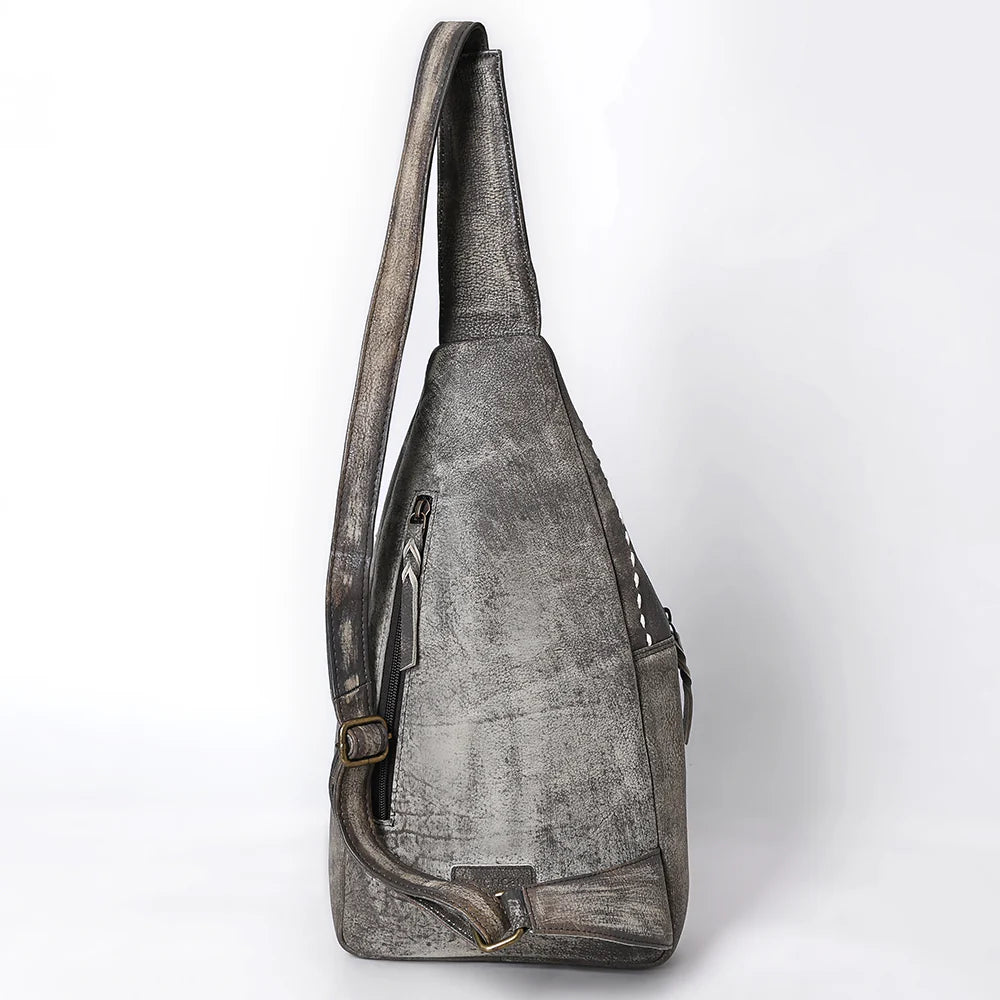 Genuine Leather Western Sling Bag
