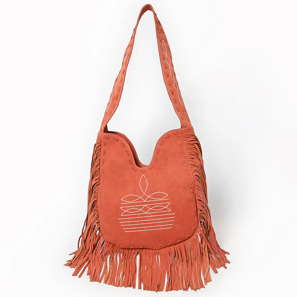 Fringe Boot Stitched  Cross body Bag