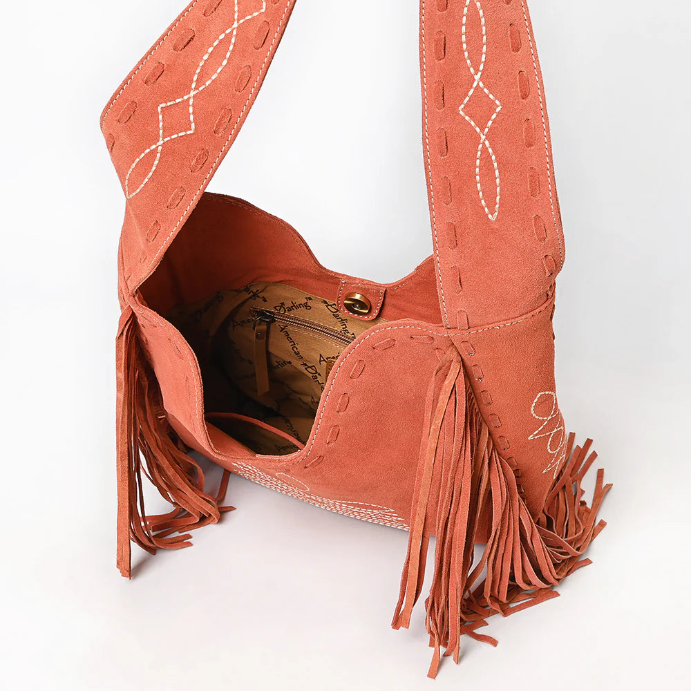 Fringe Boot Stitched  Cross body Bag