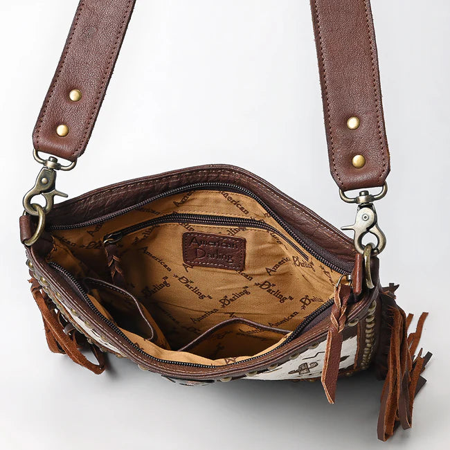 Crossbody Hair-On Genuine Western Leather Bag