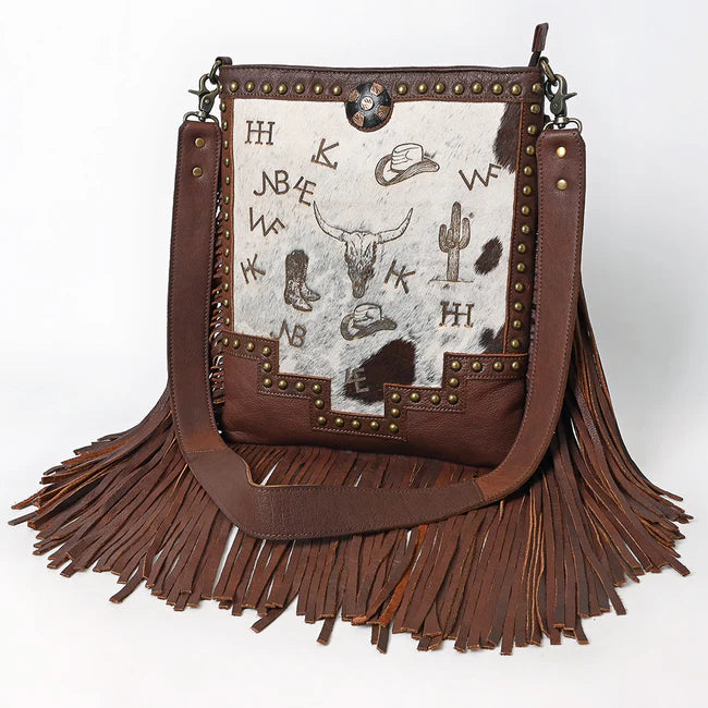 Crossbody Hair-On Genuine Western Leather Bag