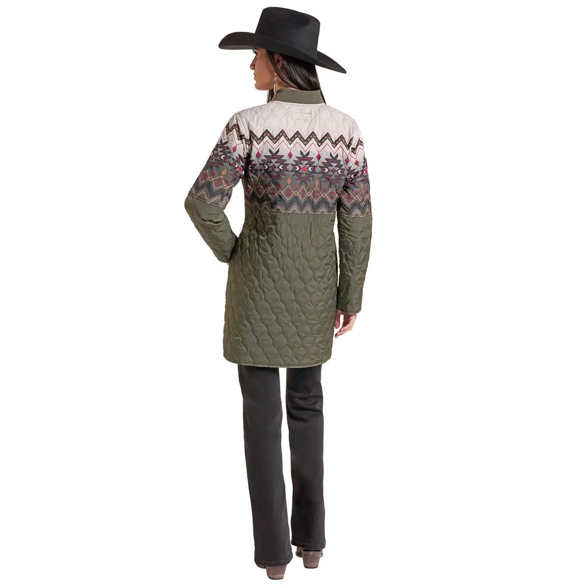 Panhandle Women's Aztec Print Quilted Coat