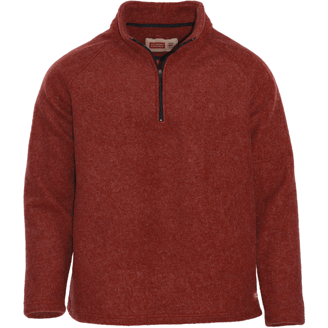 Red Wool 1/4 Zip Pull Over