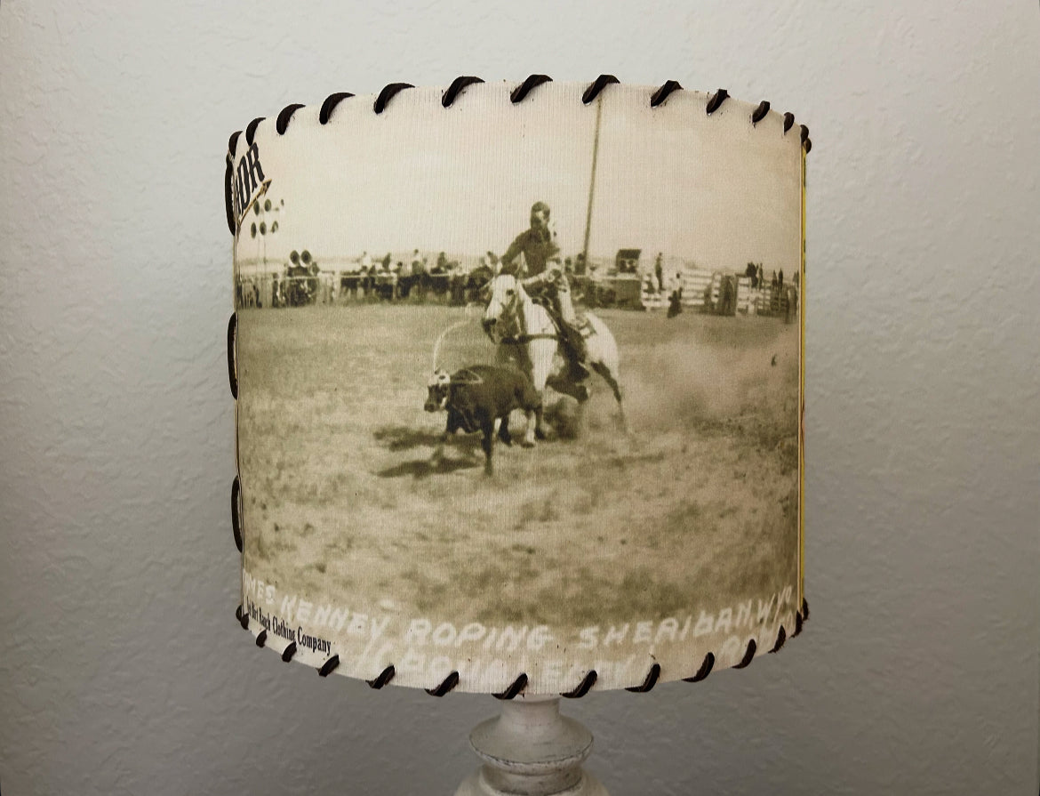 Sheridan Wyo Rodeo Lampshade Yellow