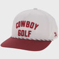 Cowboy Golf" Hat White & Red