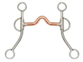 AJ Tack Double Rein Long Shank Medium Copper Port Bit
