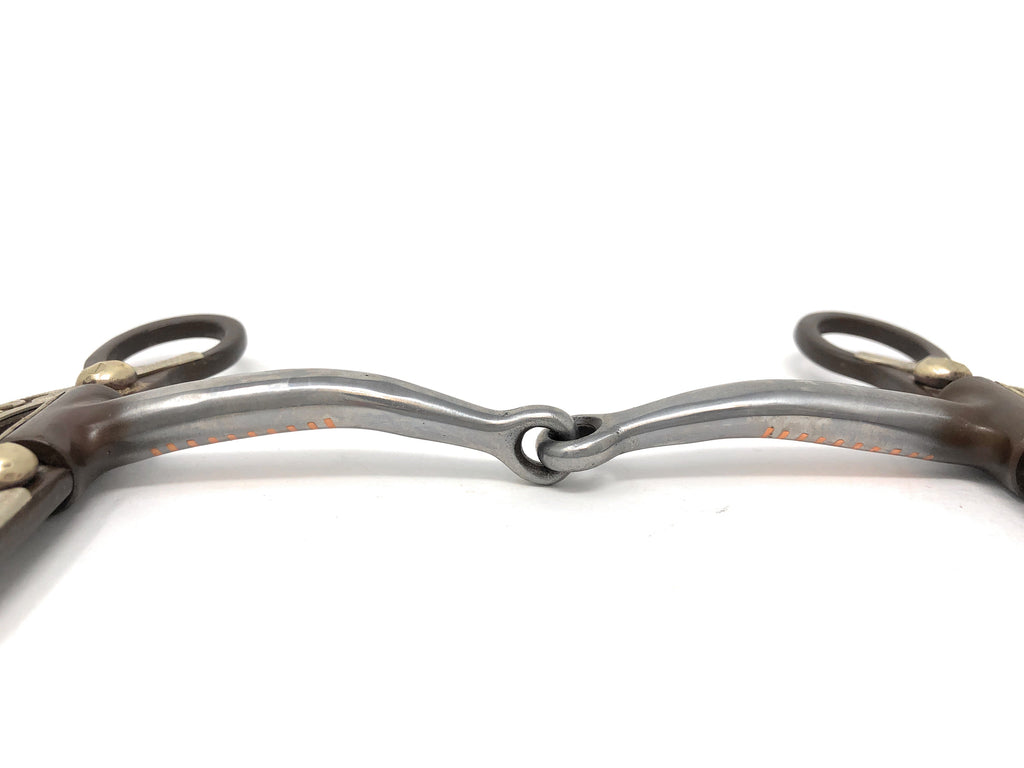 AJ Tack Argentine Engraved Smooth Snaffle Bit