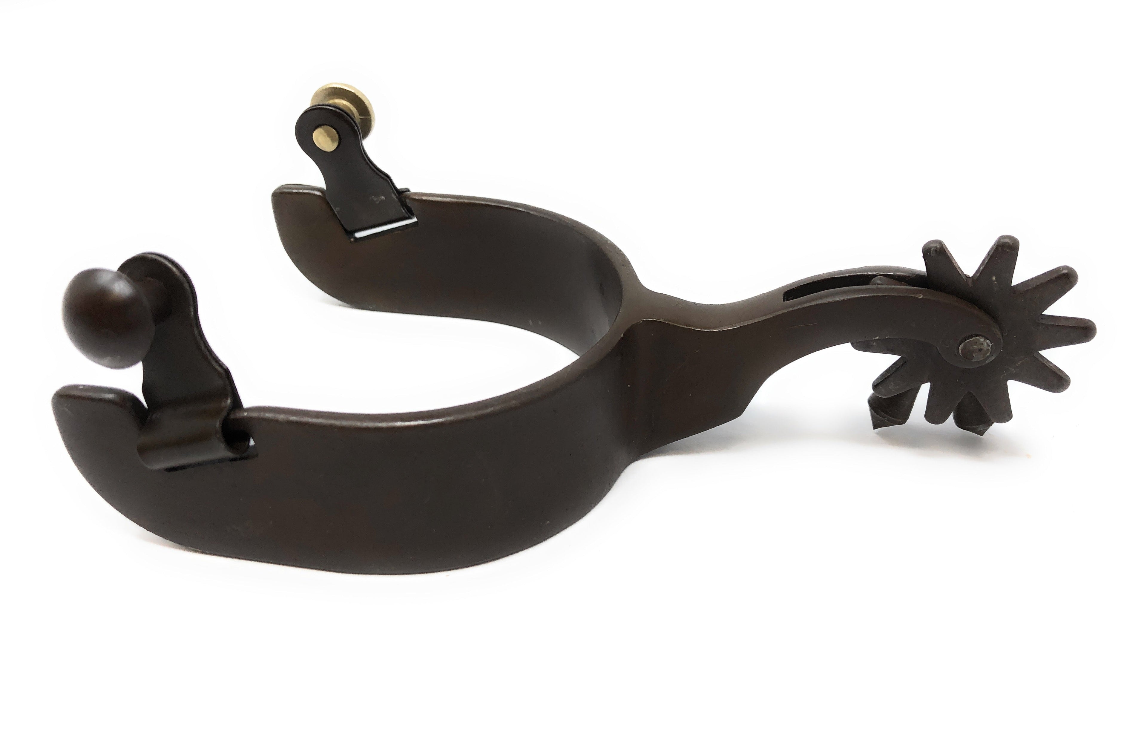 AJ Tack Men's Antique Brown Team Roping Spurs