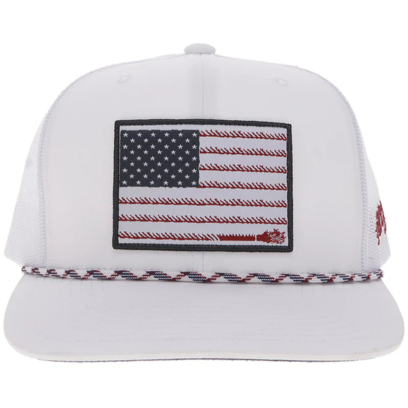 Liberty Roper" White w/ Flag Patch