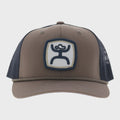 Zenith 6-Panel Trucker Snapback Hat Tan/Navy