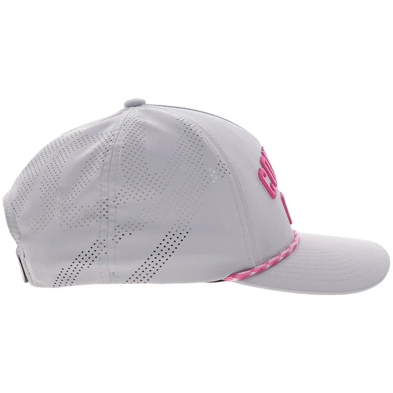 Cowgirl Golf" Hat Grey w/Pink