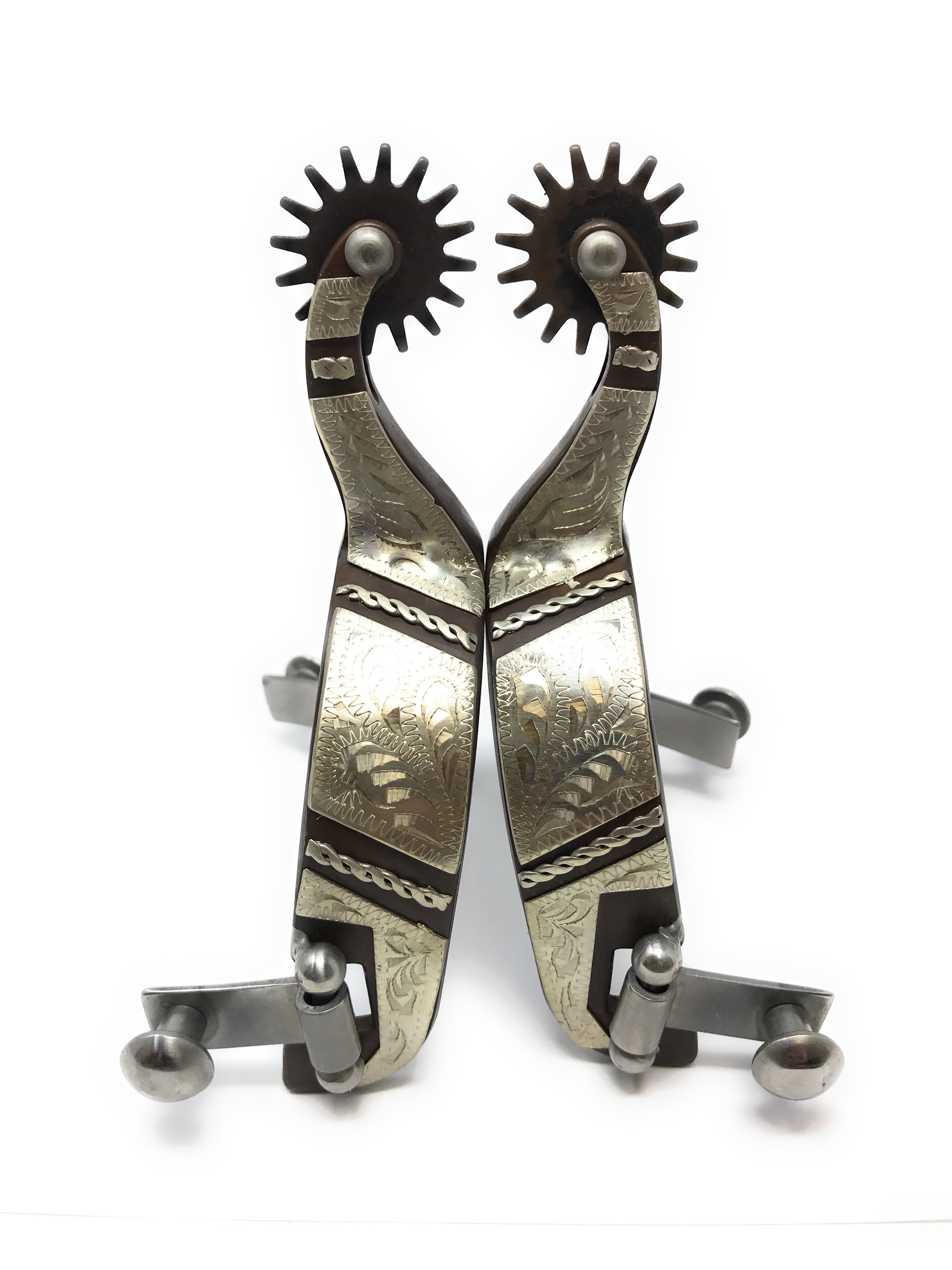 AJ Tack Ladies Antique Brown Western Spurs