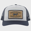 Rank Stock 5-Panel Trucker Snapback Hat White/Navy